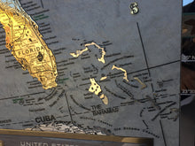 Загрузить изображение в средство просмотра галереи, Metal map, metal map of the world, planispheres, wall map, wood map, stone, map
