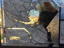 Cargar imagen en el visor de la galería, Metal map, metal map of the world, planispheres, wall map, wood map, stone, map
